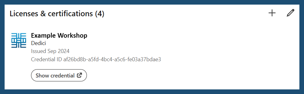 Accept Credential